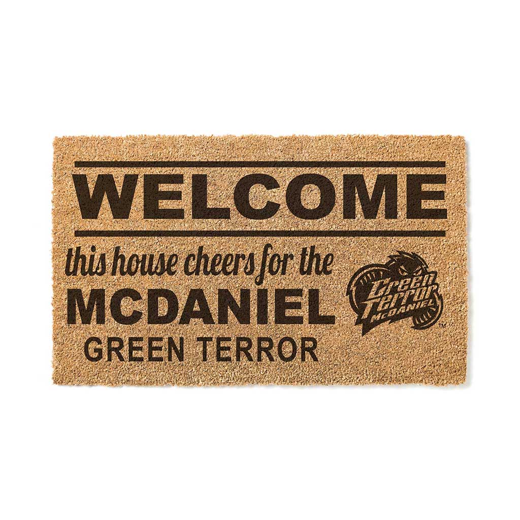 Team Coir Doormat Welcome McDaniel College Green Terror