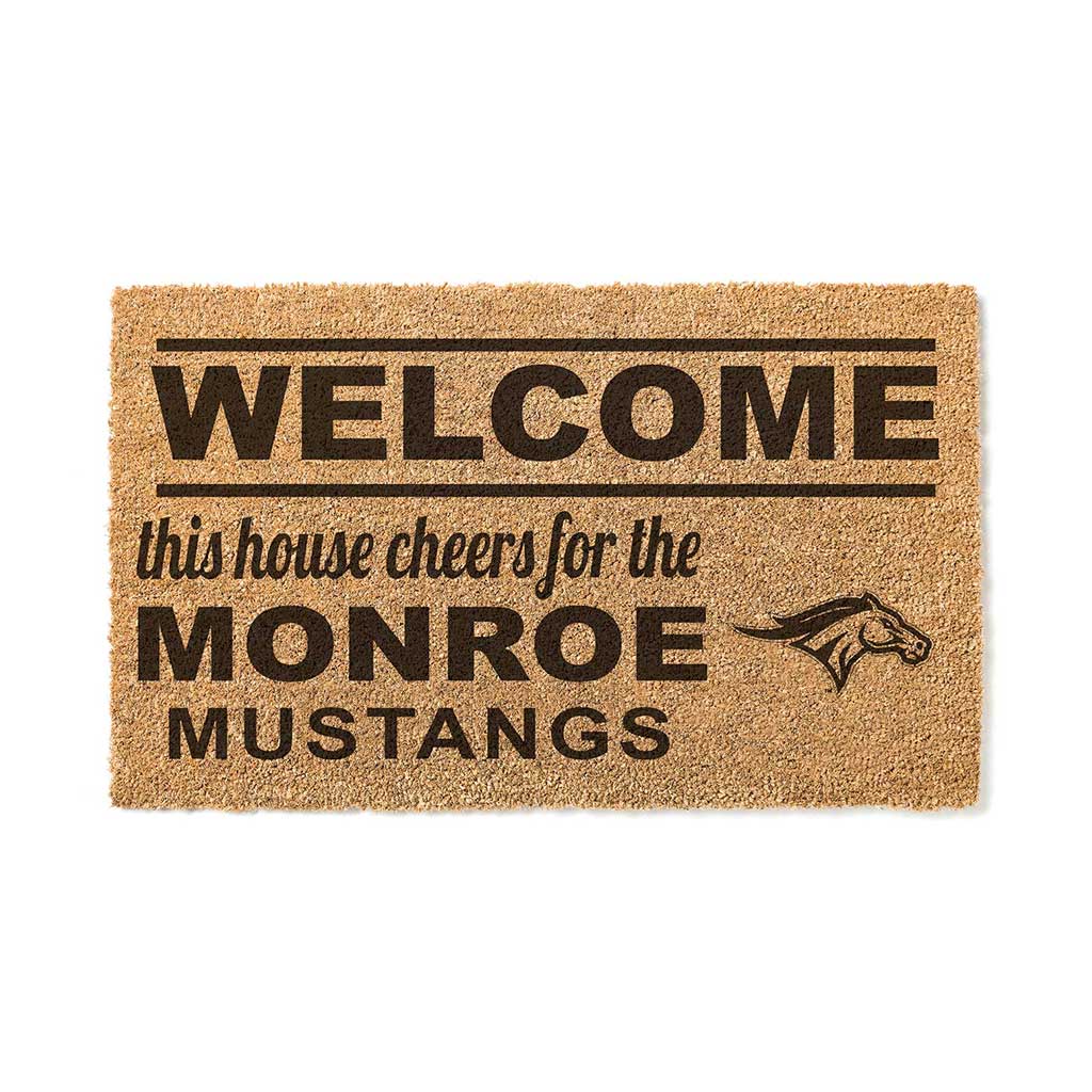 Team Coir Doormat Welcome Monroe College Mustangs