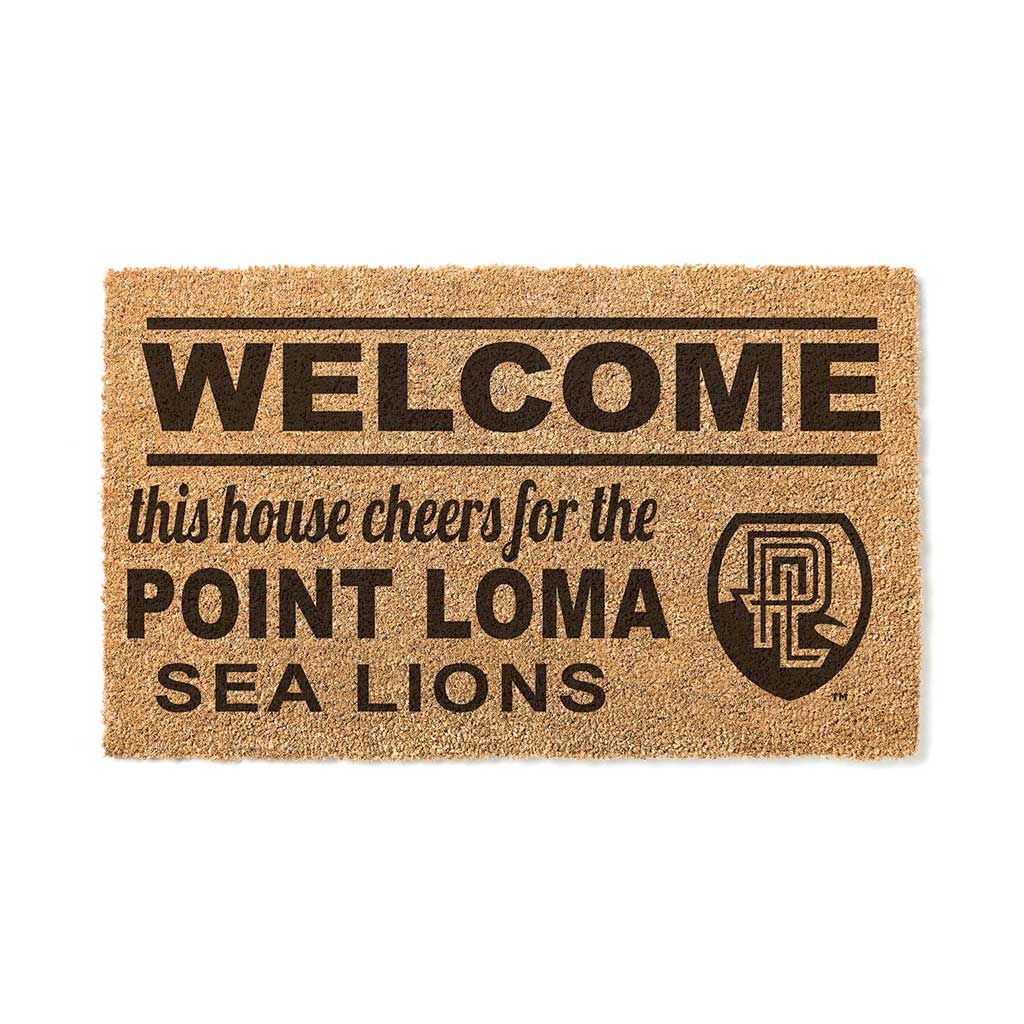 Team Coir Doormat Welcome Point Loma Zarene University Sea Lions