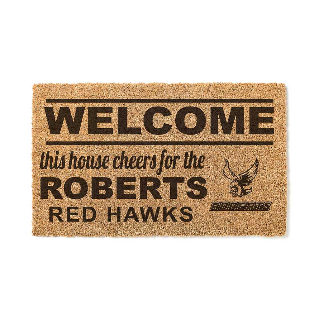 Team Coir Doormat Welcome Roberts Wesleyan Redhawks