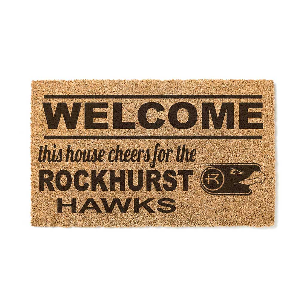 Team Coir Doormat Welcome Rockhurst University Hawks