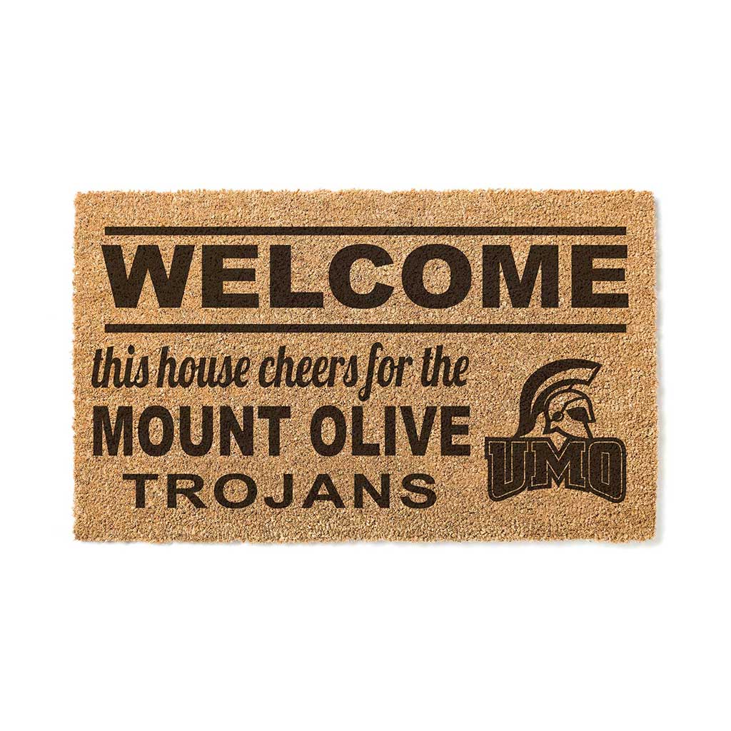 Team Coir Doormat Welcome University of Mount Olive Trojans