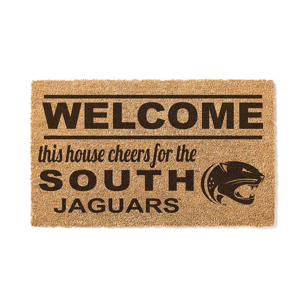 Team Coir Doormat Welcome University of Southern Alabama Jaguars