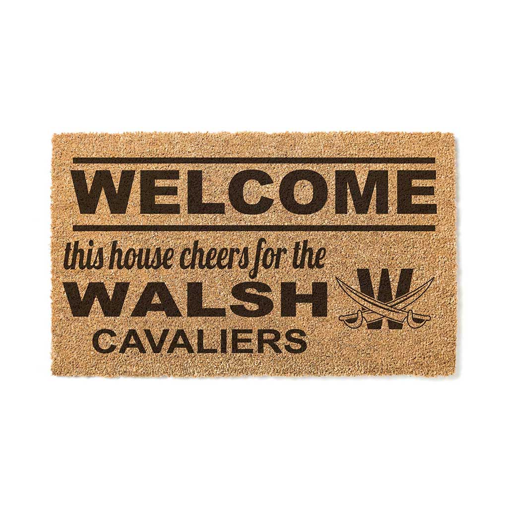 Team Coir Doormat Welcome Walsh University Cavaliers