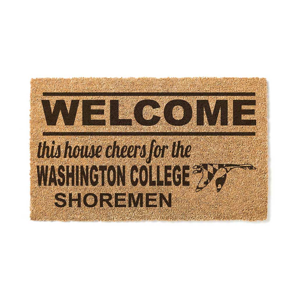 Team Coir Doormat Welcome Washington College Shoremen/Shorewomen