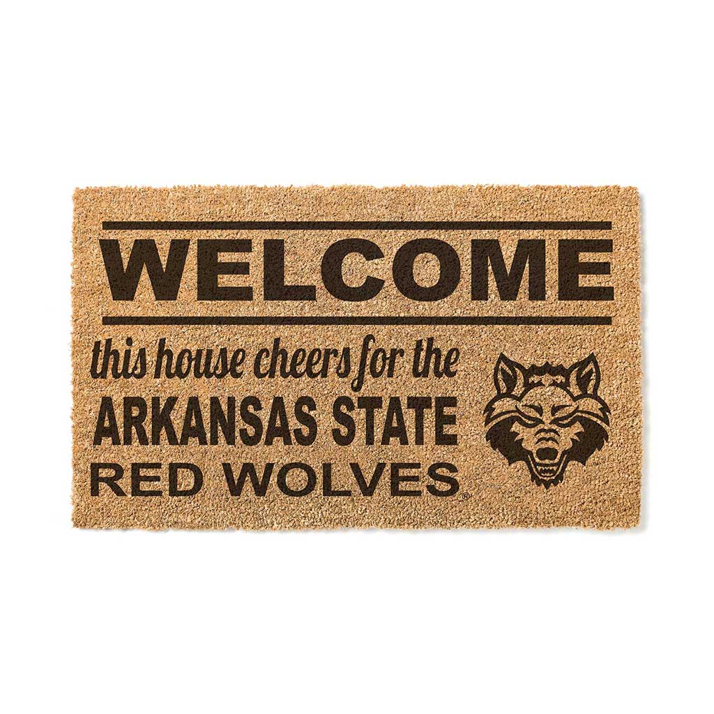 Team Coir Doormat Welcome Arkansas State Red Wolves