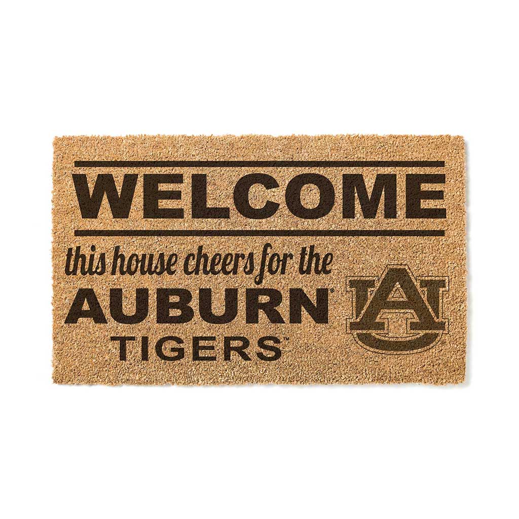 Team Coir Doormat Welcome Auburn Tigers