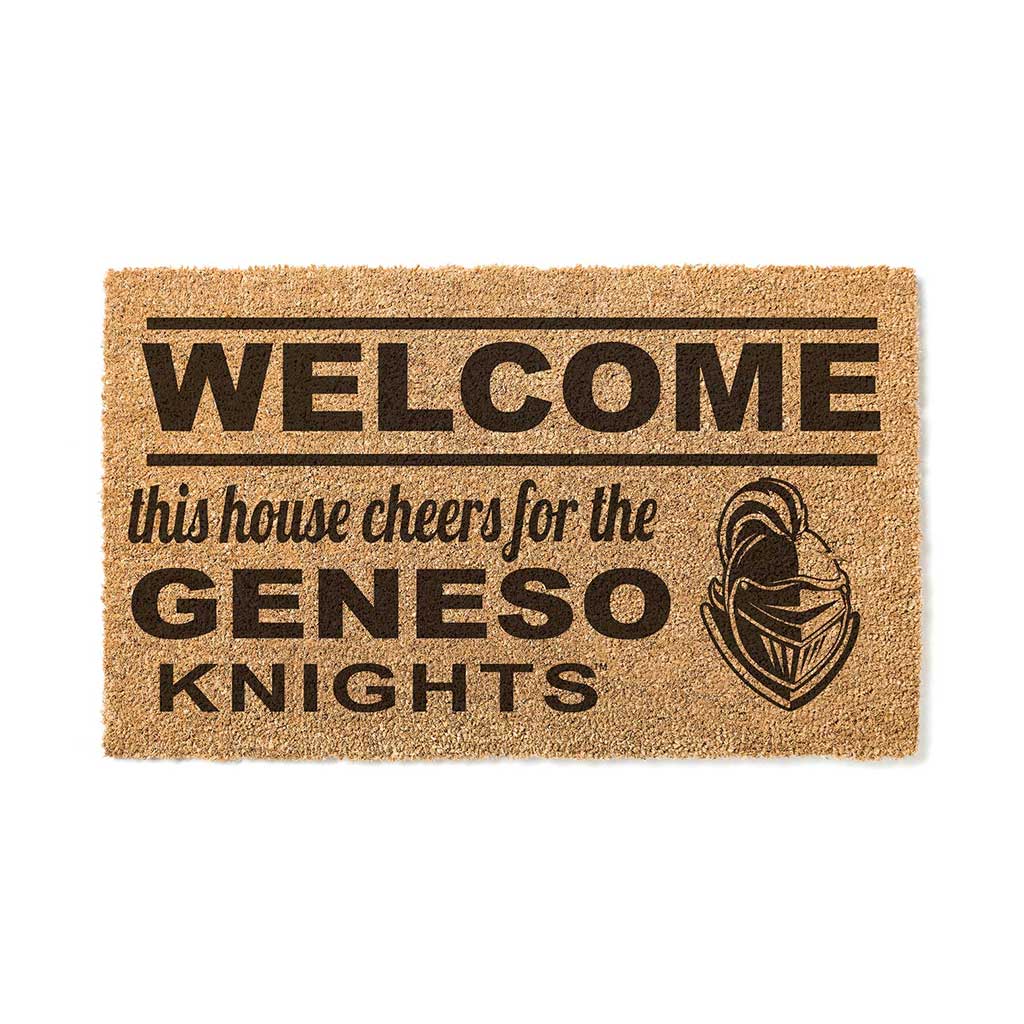 Team Coir Doormat Welcome Geneseo State University Knights