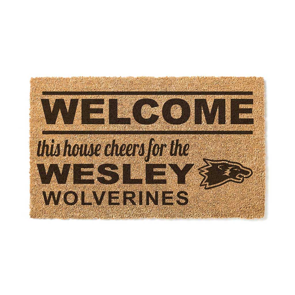 Team Coir Doormat Welcome Wesley College Wolverines