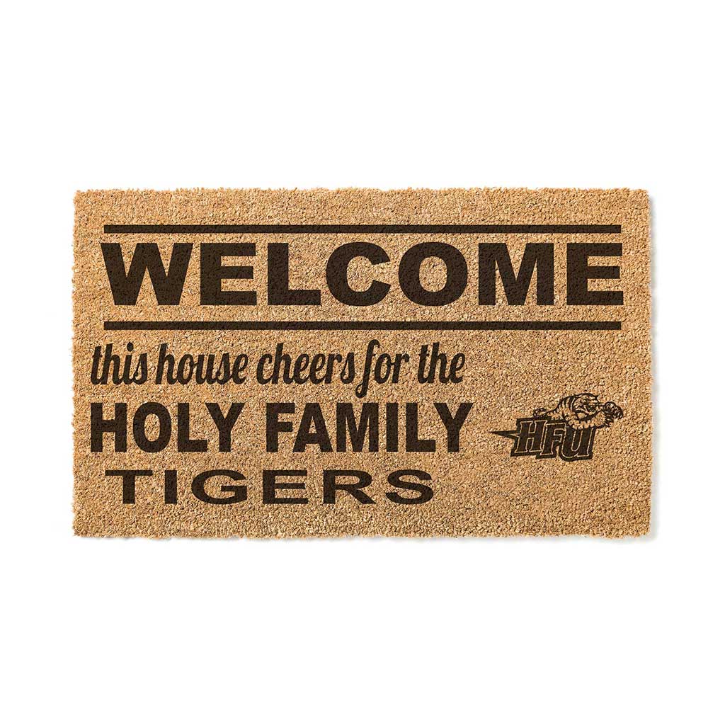 Team Coir Doormat Welcome Holy Family Universty Tigers