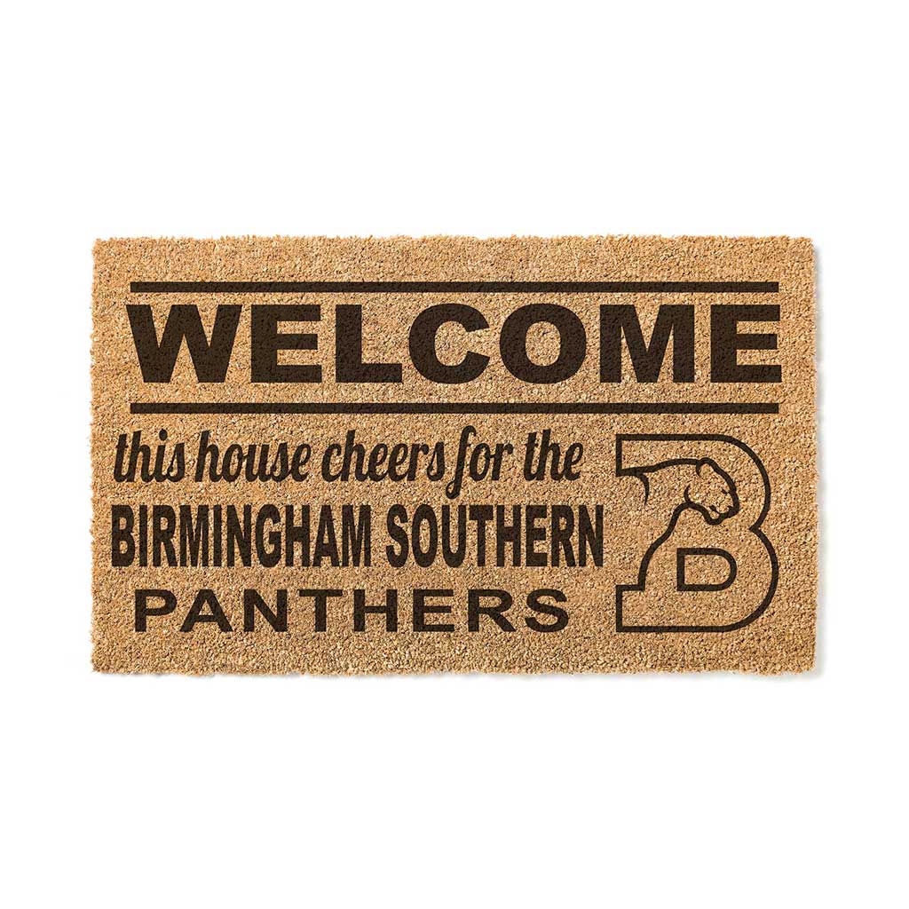 Team Coir Doormat Welcome Birmingham Southern College Panthers