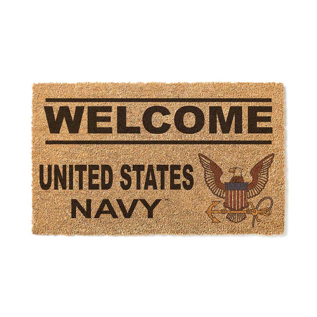 Team Coir Doormat Welcome Navy