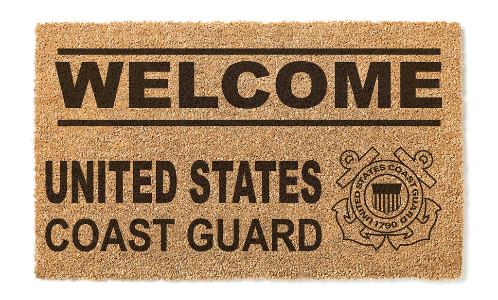 Team Coir Doormat Welcome Coast Guard