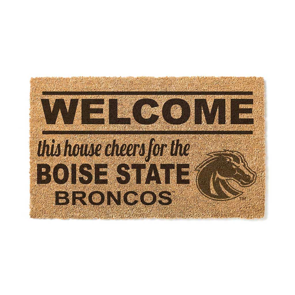 Team Coir Doormat Welcome Boise State Broncos