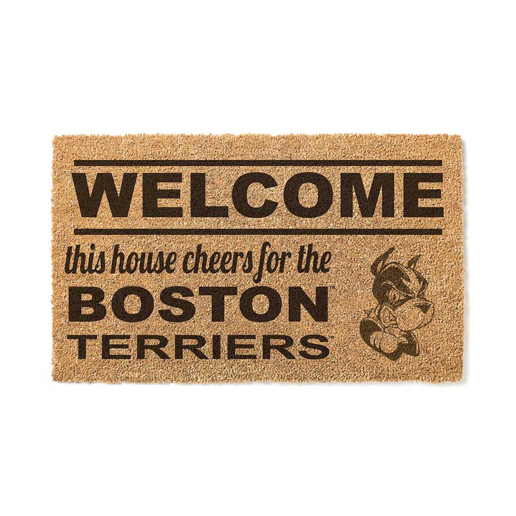 Team Coir Doormat Welcome Boston University