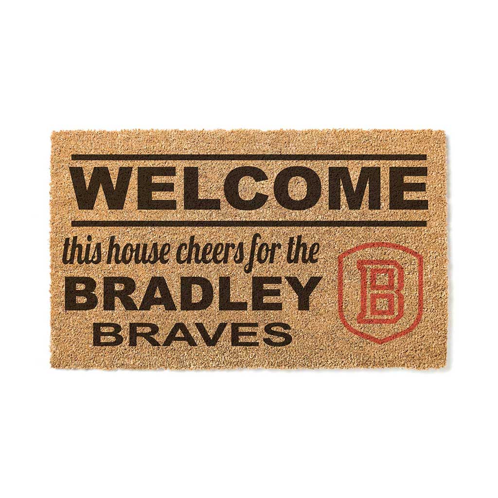 Team Coir Doormat Welcome Bradley Braves