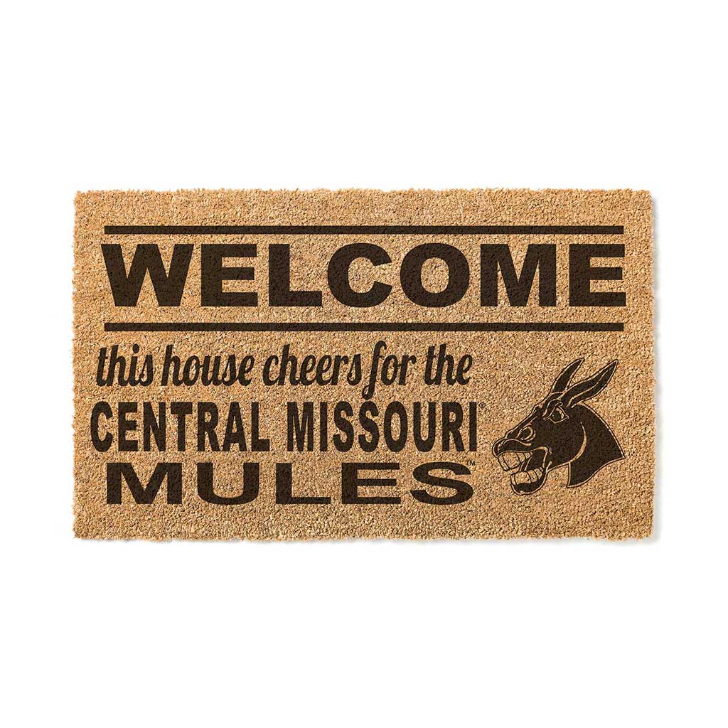 Team Coir Doormat Welcome Central Missouri Mules