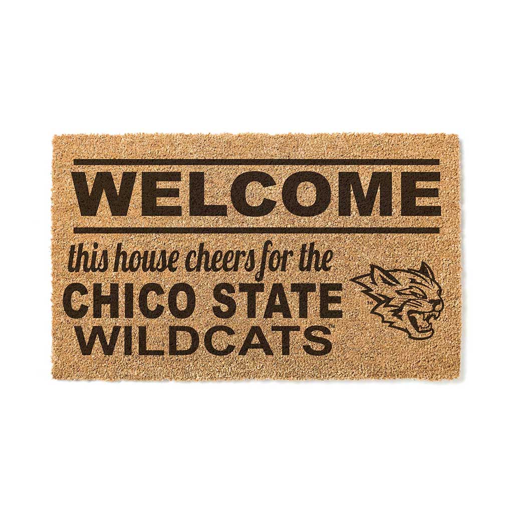 Team Coir Doormat Welcome California State University - Chico Wildcats