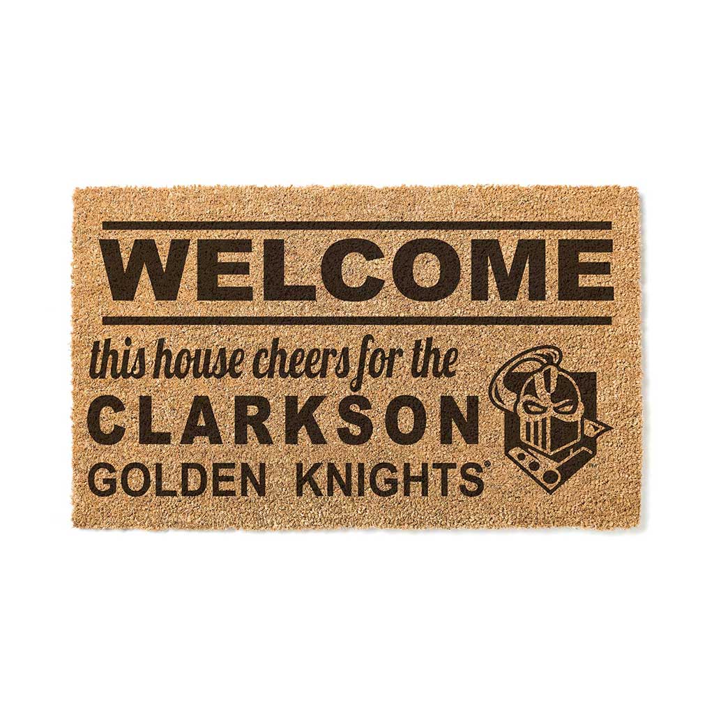 Team Coir Doormat Welcome Clarkson University Golden Knights