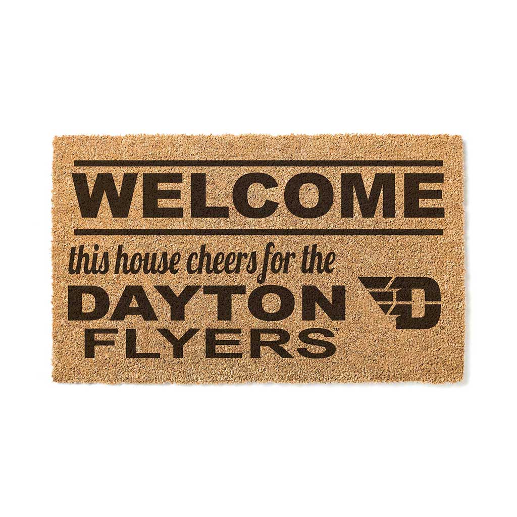 Team Coir Doormat Welcome Dayton Flyers