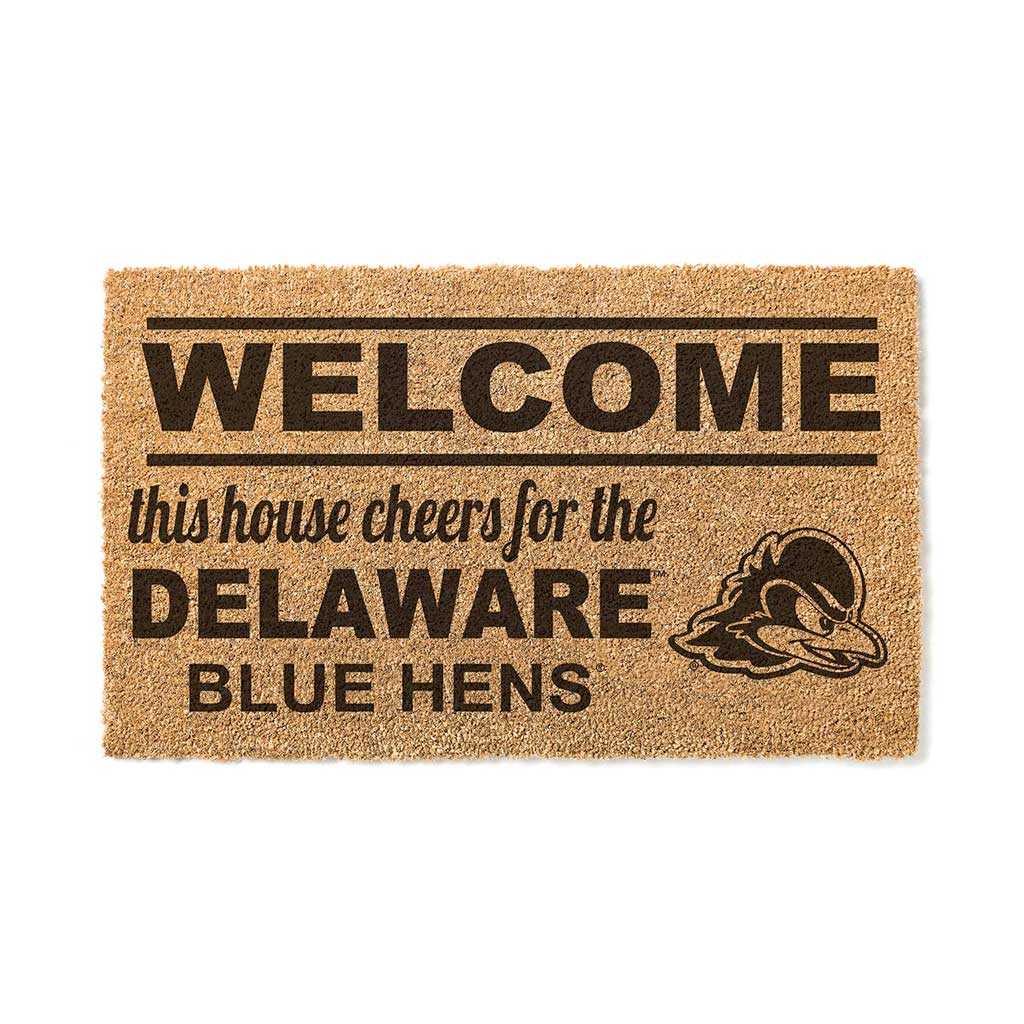 Team Coir Doormat Welcome Delaware Fightin Blue Hens