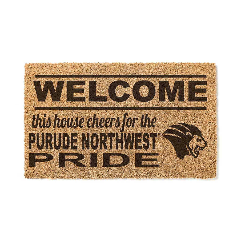 Team Coir Doormat Welcome Purdue University Northwest Pride