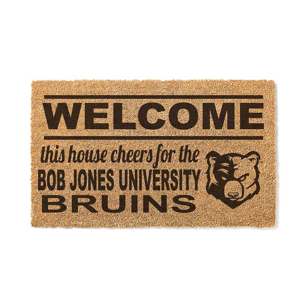 Team Coir Doormat Welcome Bob Jones University Bruins