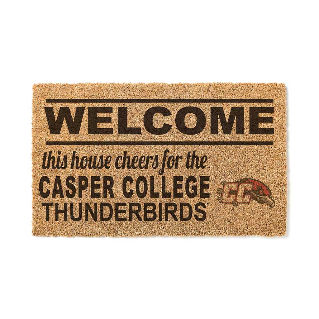 Team Coir Doormat Welcome Casper College Thunderbirds