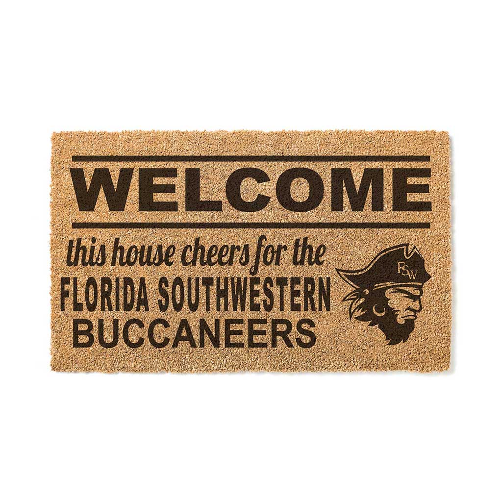 Team Coir Doormat Welcome Florida Southwestern State Buccaneers