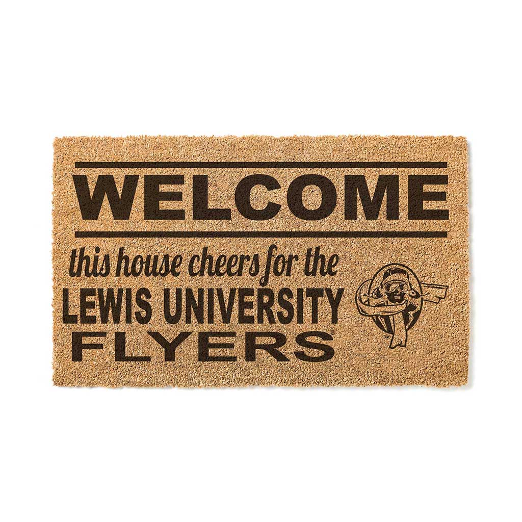 Team Coir Doormat Welcome Lewis University Flyers