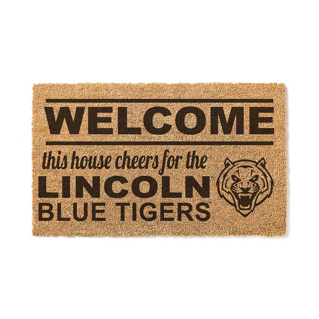 Team Coir Doormat Welcome Lincoln University Blue Tigers