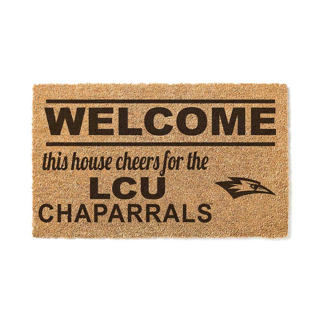 Team Coir Doormat Welcome Lubbock Christian Chaparrals