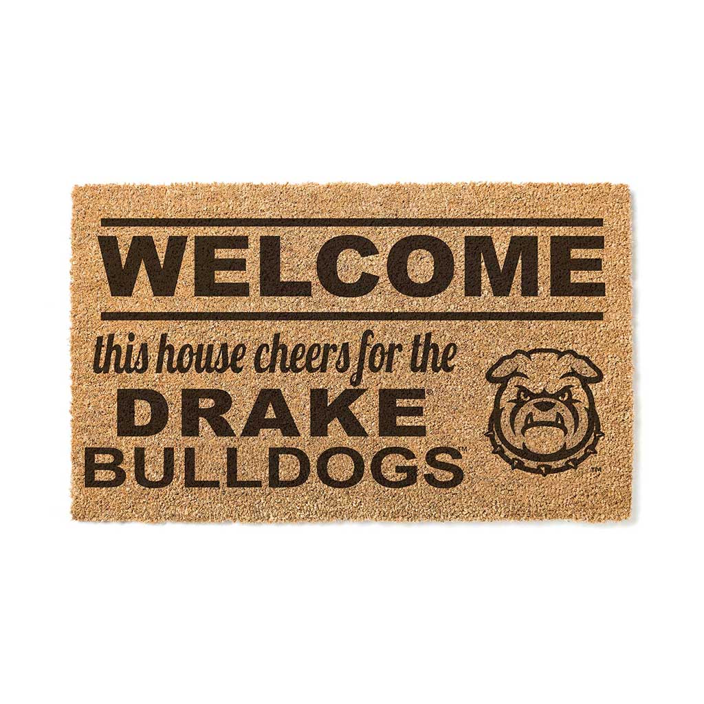 Team Coir Doormat Welcome Drake Bulldogs