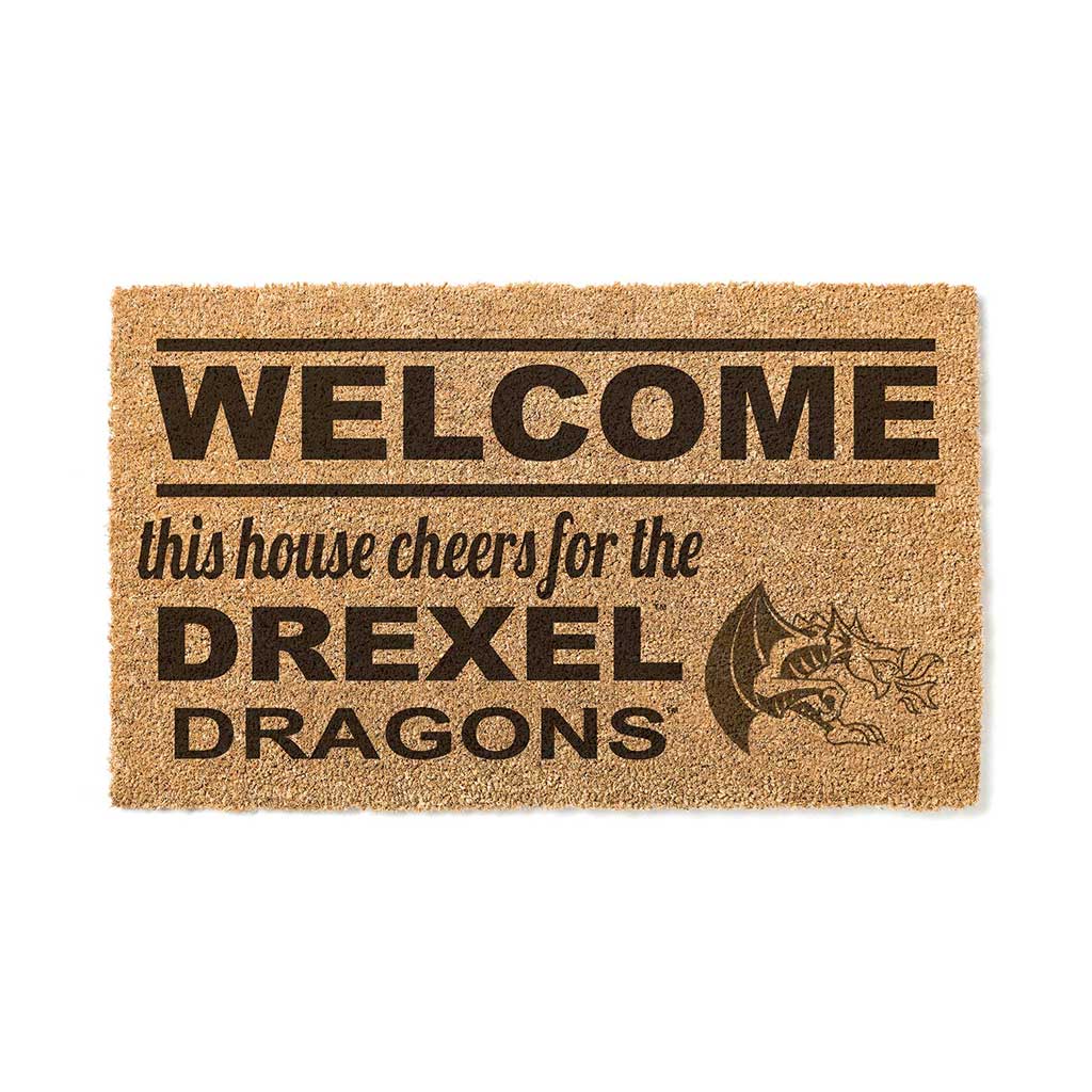 Team Coir Doormat Welcome Drexel Dragons