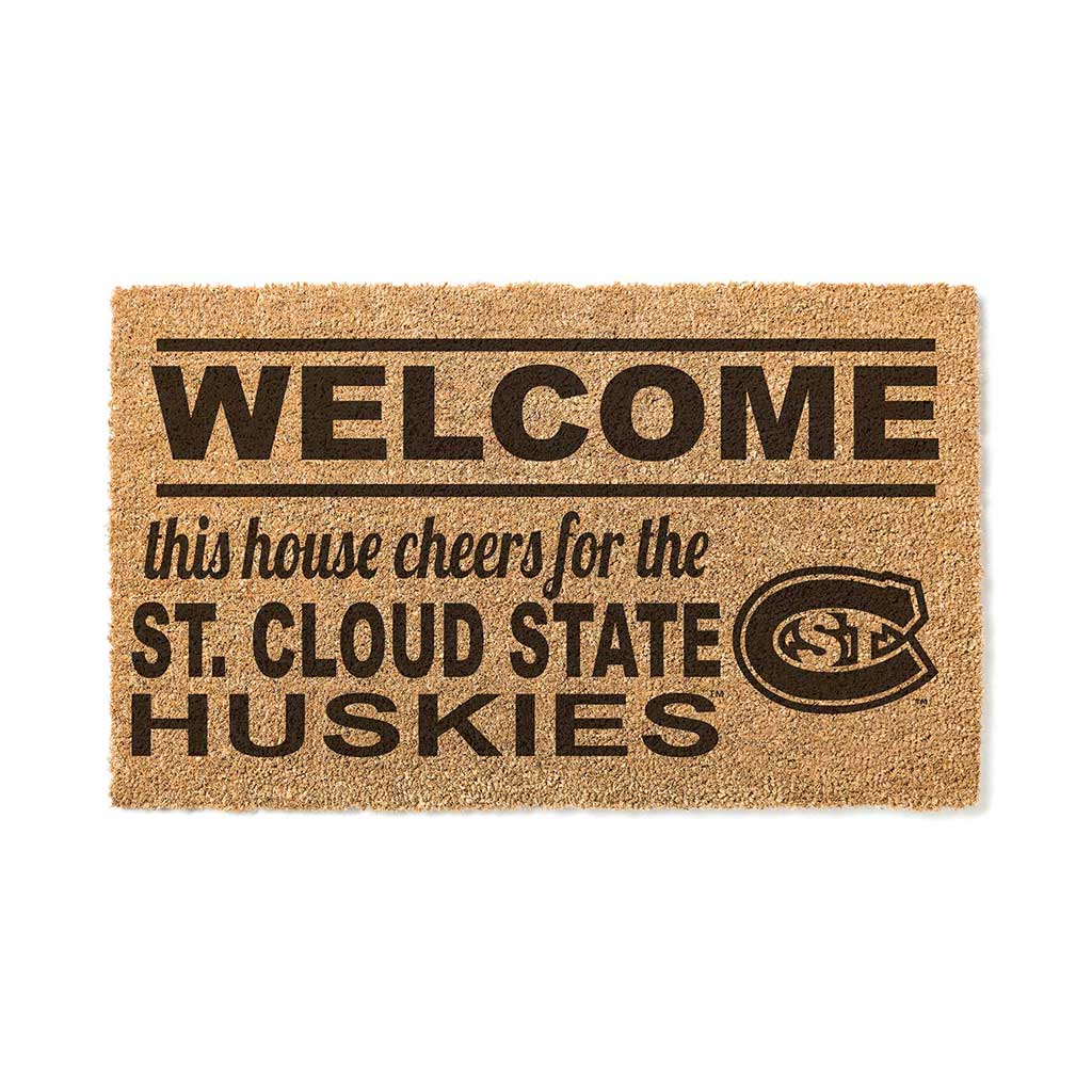 Team Coir Doormat Welcome St. Cloud State Huskies