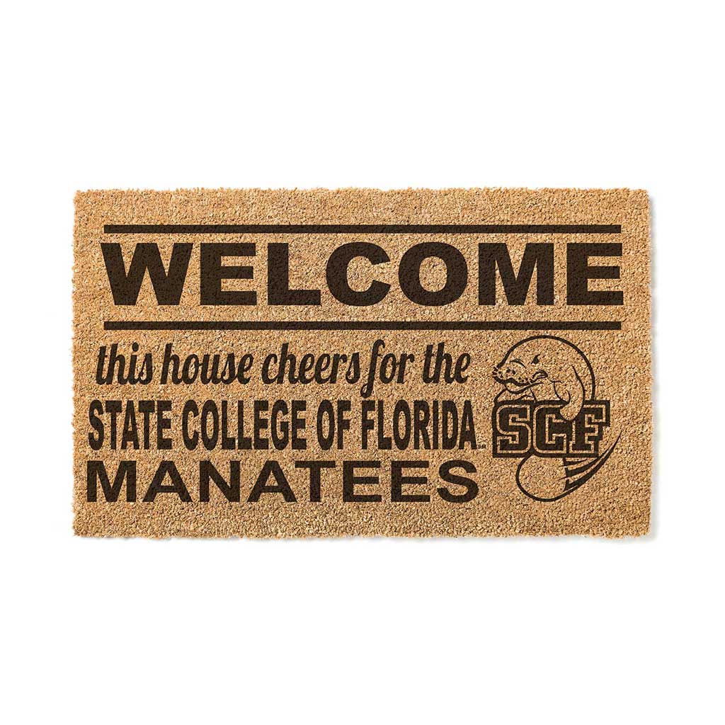 Team Coir Doormat Welcome State College of Florida Manatees