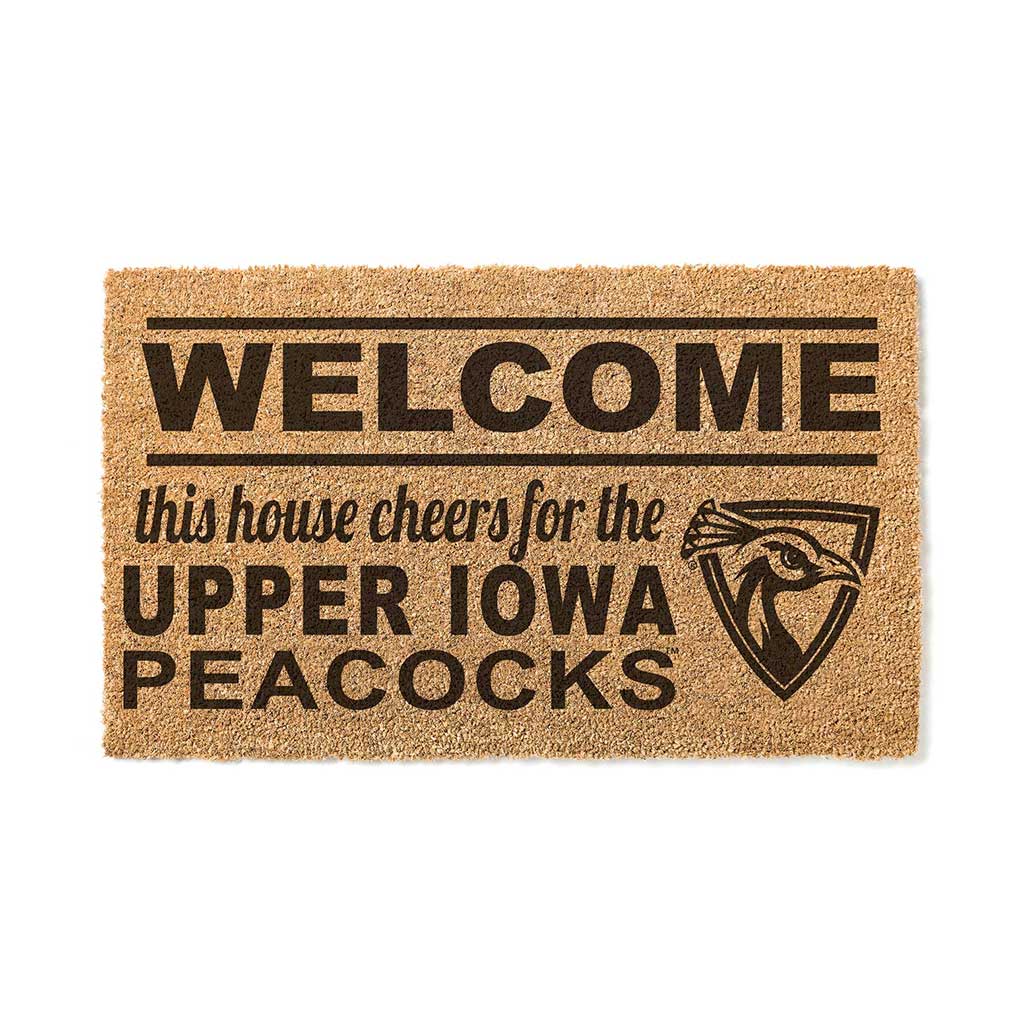 Team Coir Doormat Welcome Upper Iowa University Peacocks