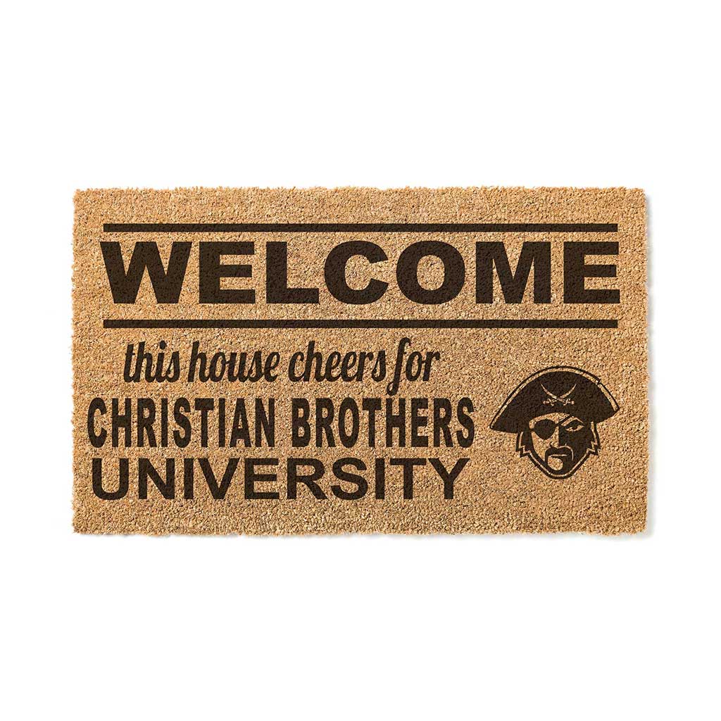 Team Coir Doormat Welcome Christian Brothers University Buccaneers