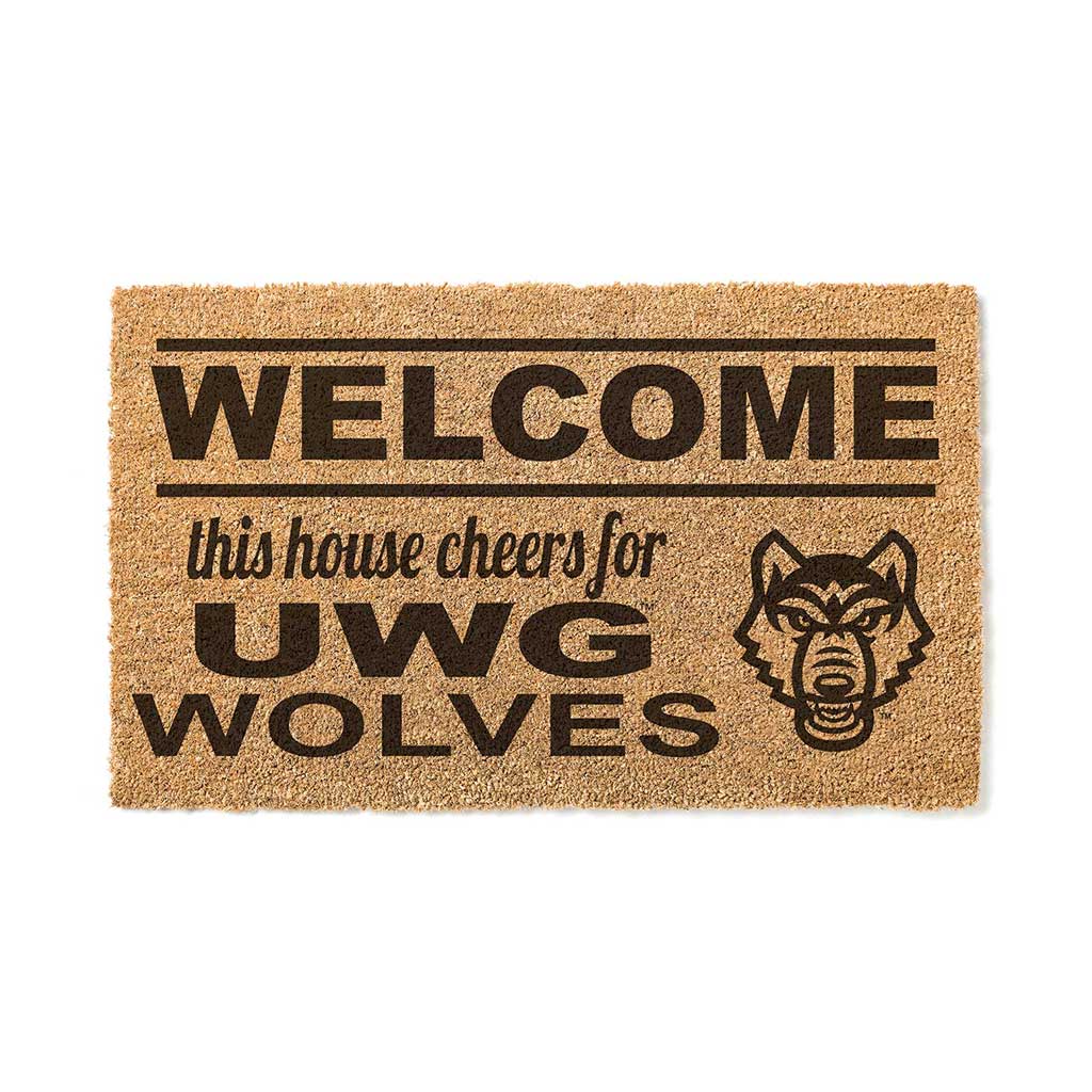 Team Coir Doormat Welcome University of West Georgia Wolves