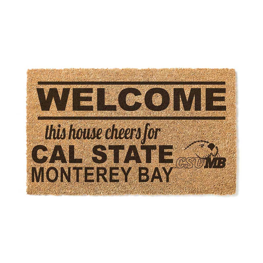 Team Coir Doormat Welcome California State Monterey Otters