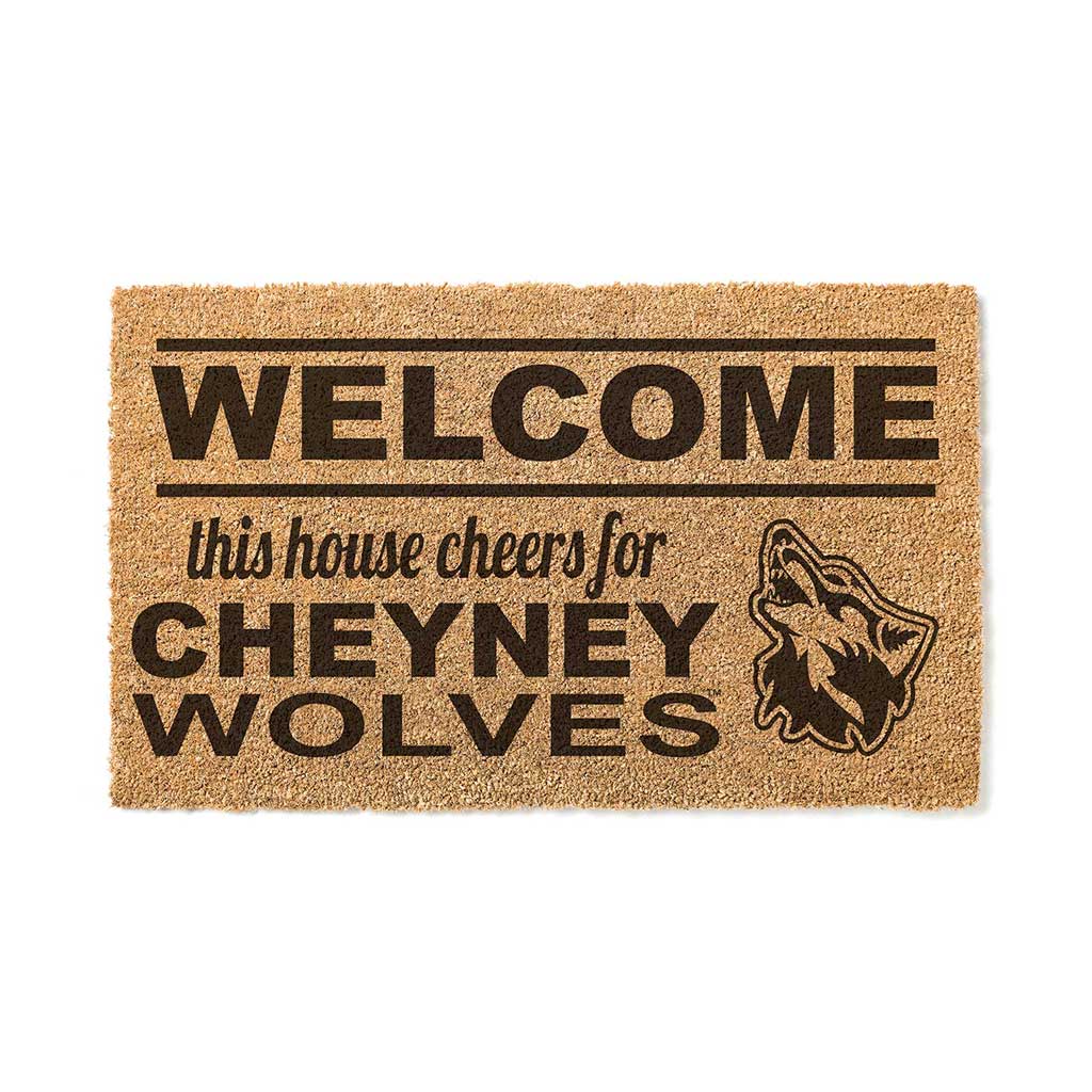 Team Coir Doormat Welcome Cheyney University Wolves