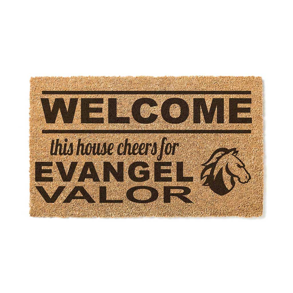 Team Coir Doormat Welcome Evangel University Valor