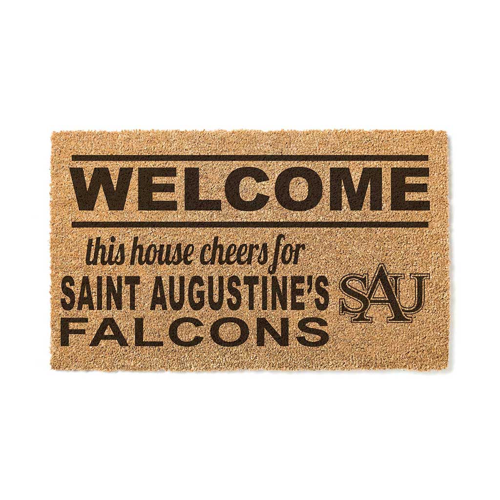 Team Coir Doormat Welcome Saint Augustine's University Falcons