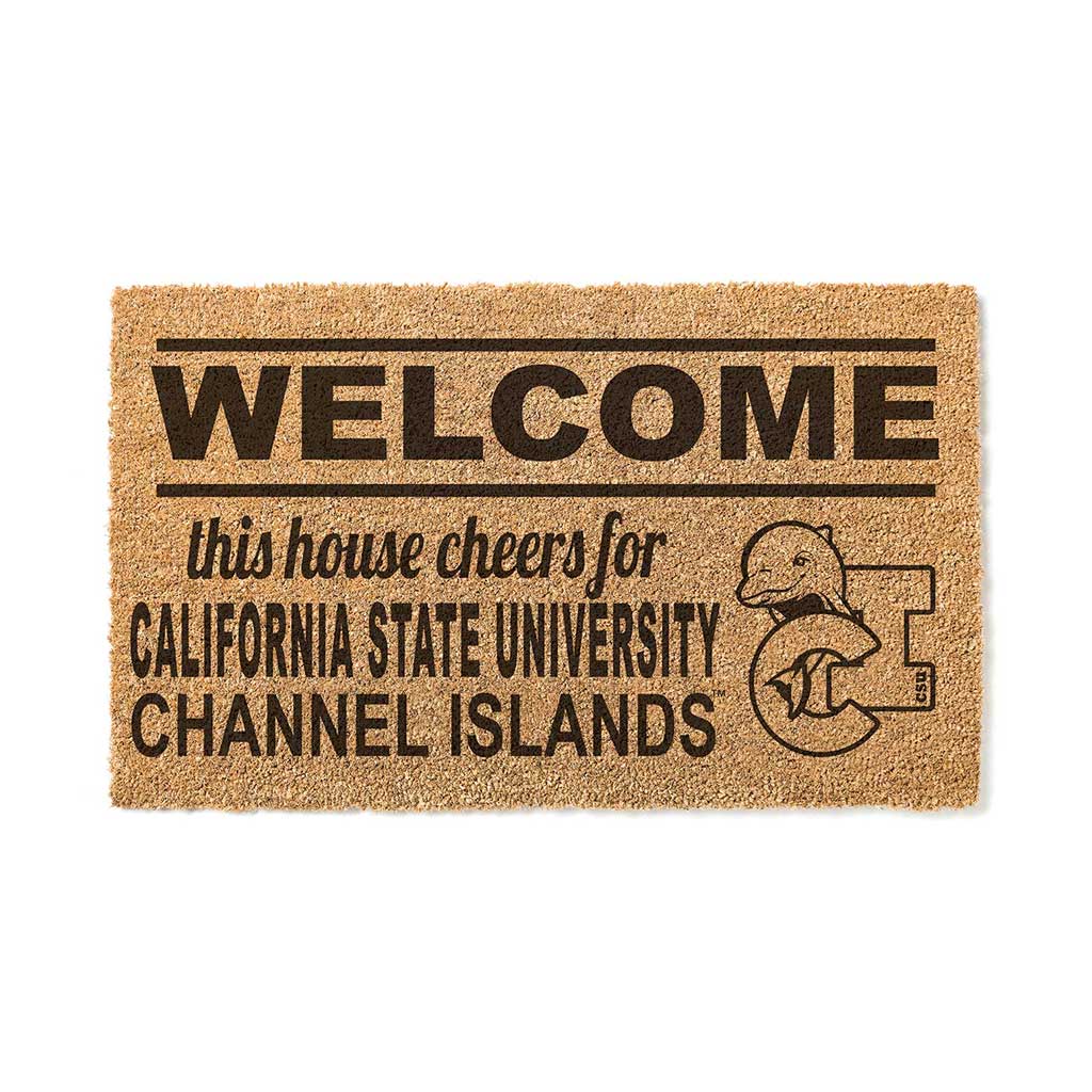 Team Coir Doormat Welcome California State Channel Islands Dolphins