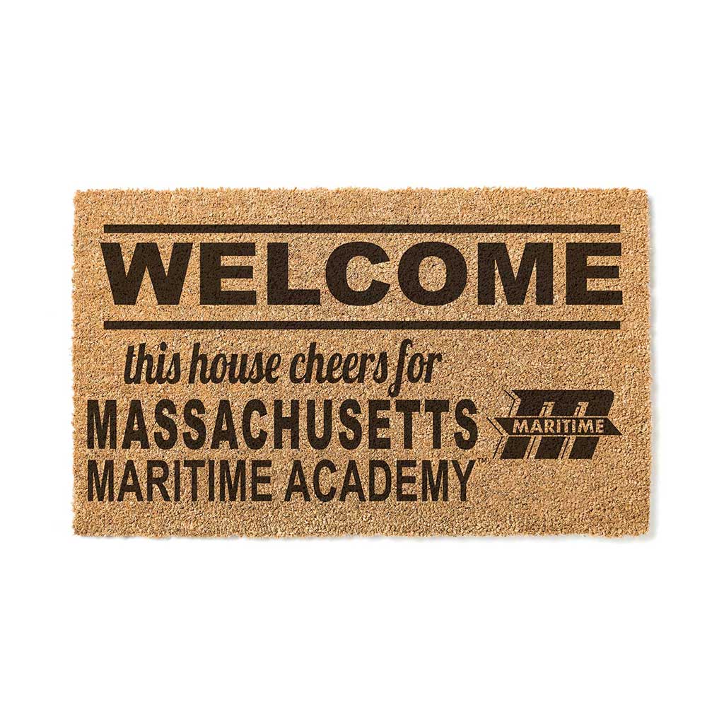 Team Coir Doormat Welcome Massachusettes Maritime Academy Buccaneers