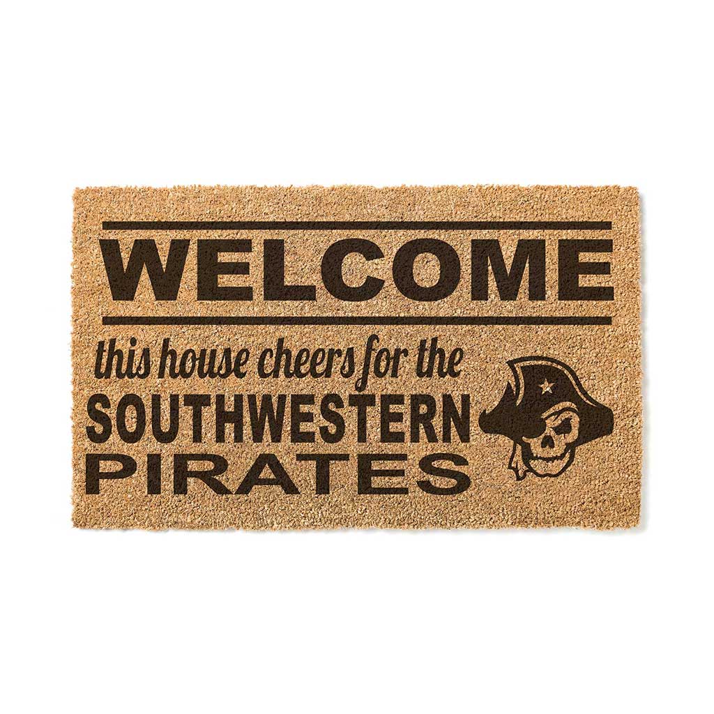 Team Coir Doormat Welcome Southwestern University Pirates