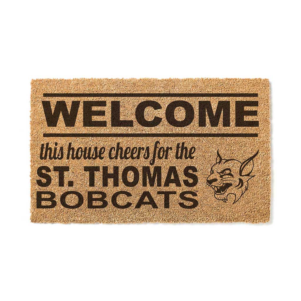 Team Coir Doormat Welcome St. Thomas University Bobcats