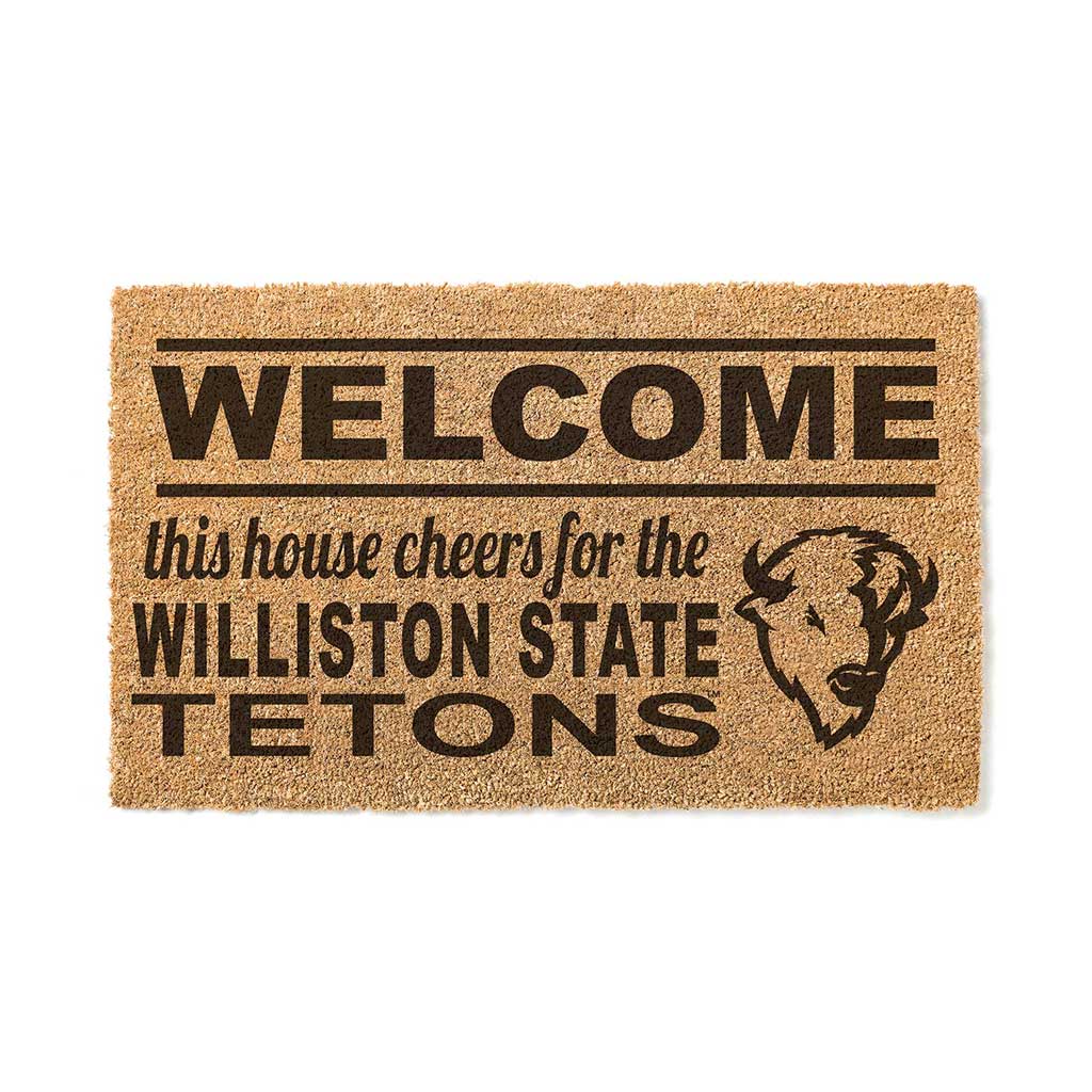 Team Coir Doormat Welcome Williston State College Tetons