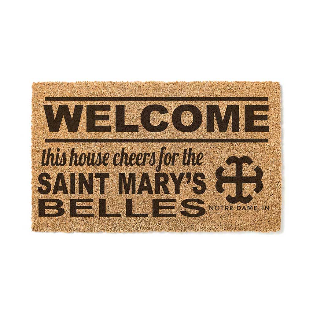 Team Coir Doormat Welcome Saint Mary's College Belles