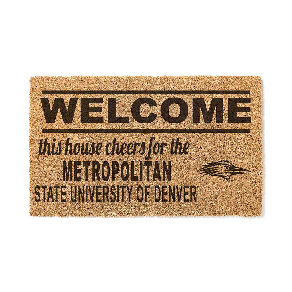 Team Coir Doormat Welcome Metropolitan State University of Denver Roadrunners